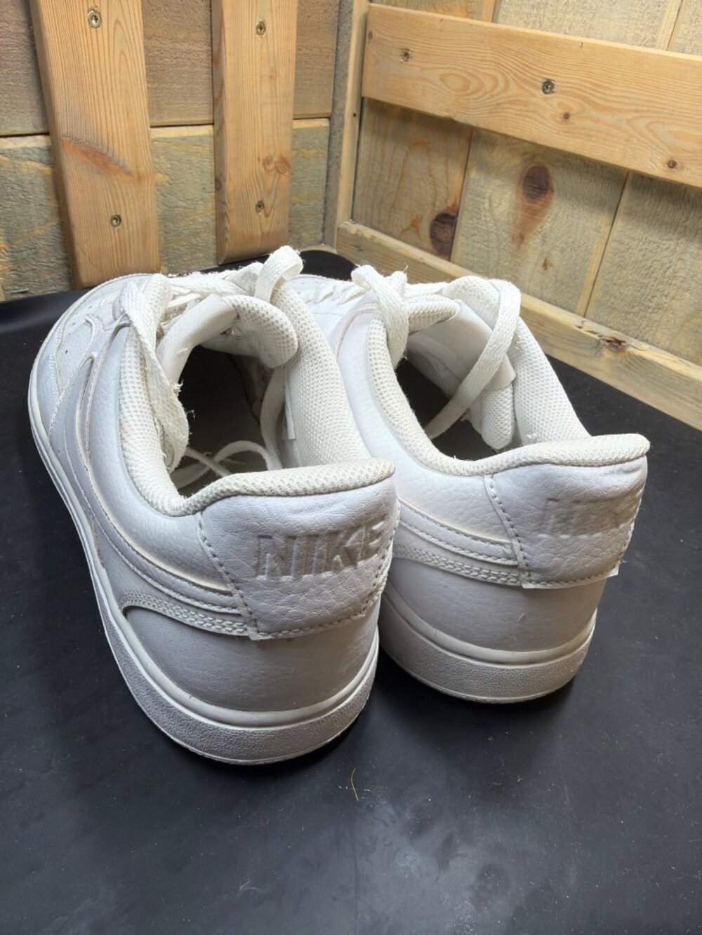 Nike Court Vision Low Triple White Mens Everyday Sneakers Shoes Size 12 EUR 46 - Picture 5 of 8